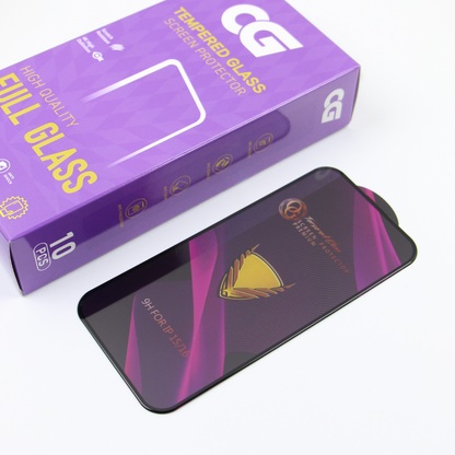 OG Premium Screen Protector for Samsung Galaxy A57 5G, Tempered Glass, Full Glue, Set of 10 pieces, Black