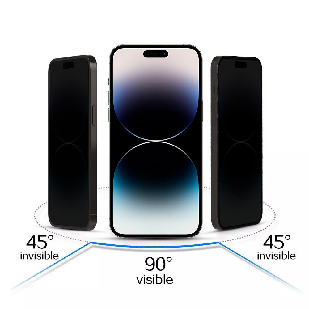 Tel Protect 10X Plus Titanium Privacy Screen Protector for Apple iPhone 17 Pro Max, Tempered Glass, Full Glue