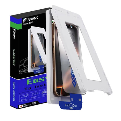 Anank 2X Reinforced Screen Protector for Apple iPhone 15 Pro Max, Tempered Glass, Full Glue, 2.5D, Black