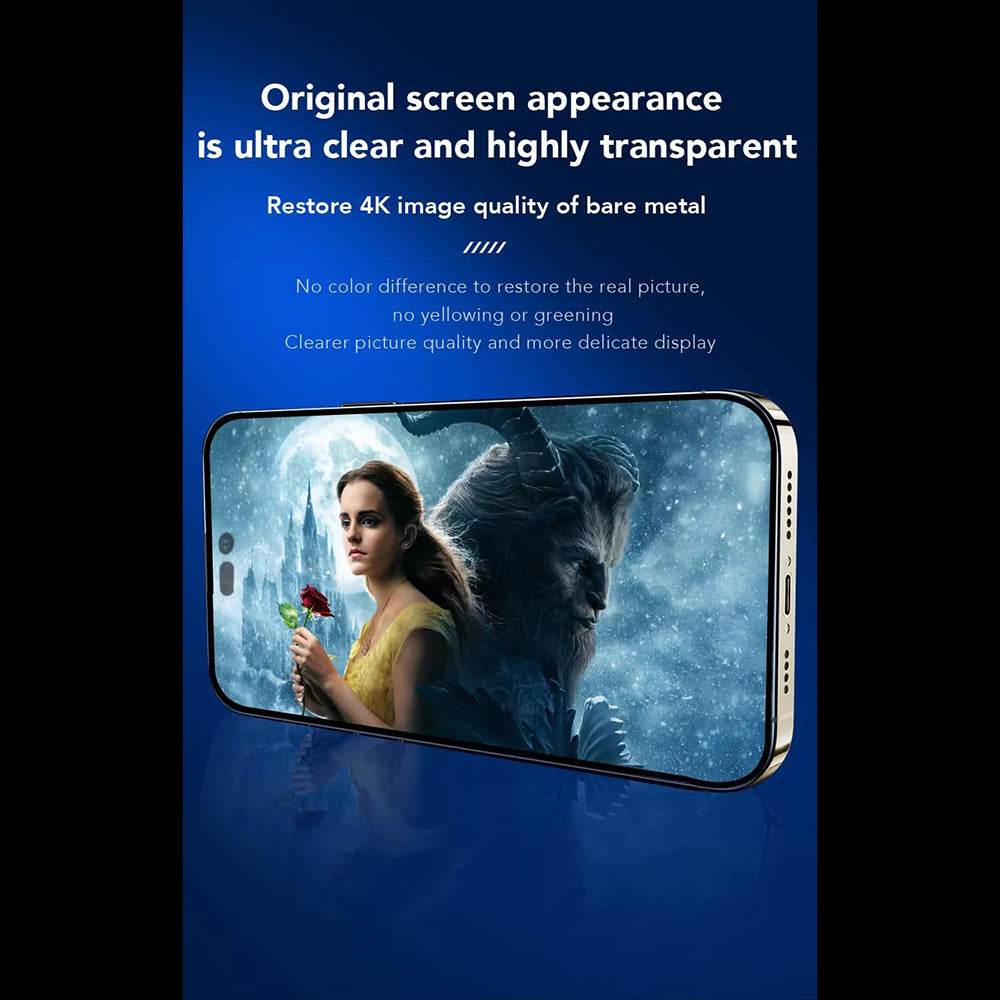 Anank 3X Reinforced Screen Protector for Apple iPhone 15 Pro, Tempered Glass, Full Glue, 2.5D, Black
