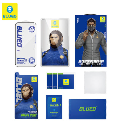 Blueo Anti-Dust HD Screen Protector Film for Apple iPhone 12 Pro Max, Tempered Glass, Full Glue, Black