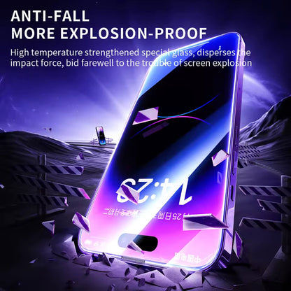 Blueo Anti-Static HD Screen Protector Film for Apple iPhone 12 / 12 Pro, Tempered Glass, Full Glue, Black