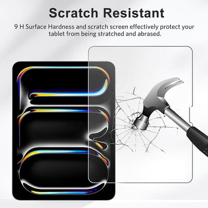 Blueo HD Screen Protector Film for Apple iPad Pro 12.9 (2022) / Pro 12.9 (2021) / Pro 12.9 (2020), Tempered Glass, Full Glue