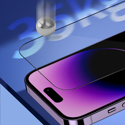Blueo Sapphire Applicator Pro Screen Protector Film for Apple iPhone 16 Pro Max, Tempered Glass, Full Glue, Black
