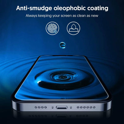 Blueo Silk HD Screen Protector Film for Apple iPhone 15 Pro Max, Tempered Glass, Full Glue, Set of 5 pieces, 2.5D, Black