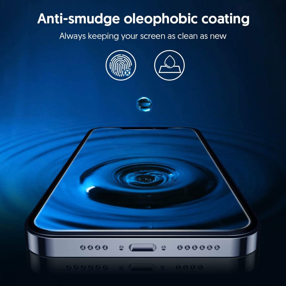 Blueo Silk HD Screen Protector Film for Apple iPhone XR, Tempered Glass, Full Glue, Set of 5 Pieces, 2.5D, Black