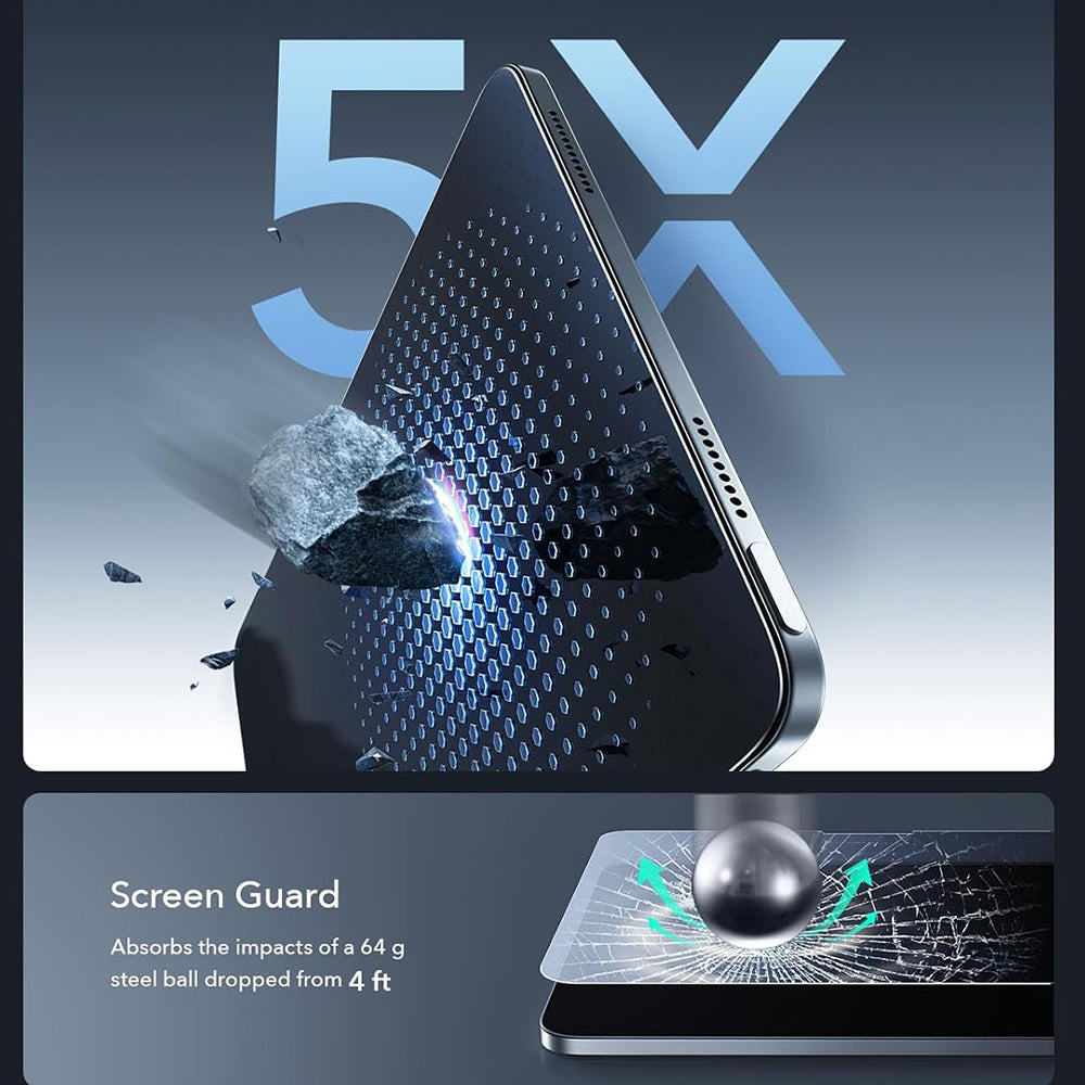 ESR Armorite Paper Feel UltraFit Screen Protector for Apple iPad Air 11 (2026) / Air 11 (2025), Tempered Glass, Full Glue, Set of 2 Pieces