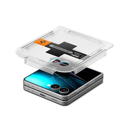 Spigen GlastR EZ FIT Exterior Screen Protector for Samsung Galaxy Z Flip7 F766, Tempered Glass, Full Glue