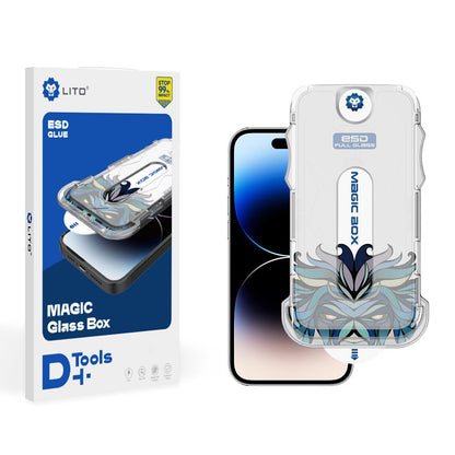 Lito Magic Glass Box D+ Tools Screen Protector for Apple iPhone 16 Plus, Tempered Glass, Full Glue