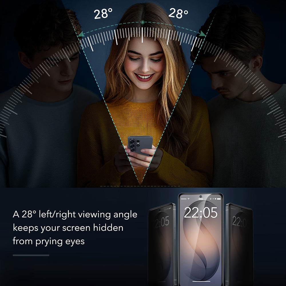 Privacy Screen Protector ESR Armorite for Samsung Galaxy S26 Ultra, Tempered Glass, Full Glue