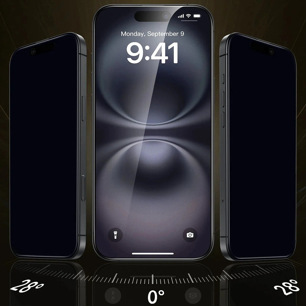 Privacy Screen Protector ESR UltraFit Armorite Pro for Apple iPhone 17 Pro Max, Tempered Glass, Full Glue, Set of 3 Pieces