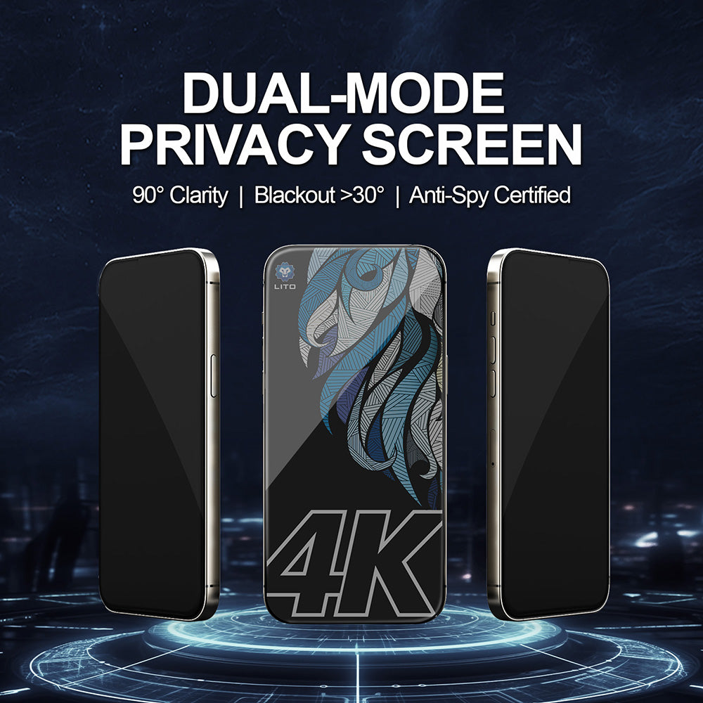 Privacy Screen Protector Lito D+ Max 4K for Apple iPhone 17 Air, Tempered Glass, Full Glue