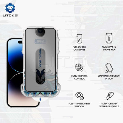 Privacy Screen Protector Lito Magic Glass Box D+ Tools for Apple iPhone 11 Pro Max, Tempered Glass, Full Glue