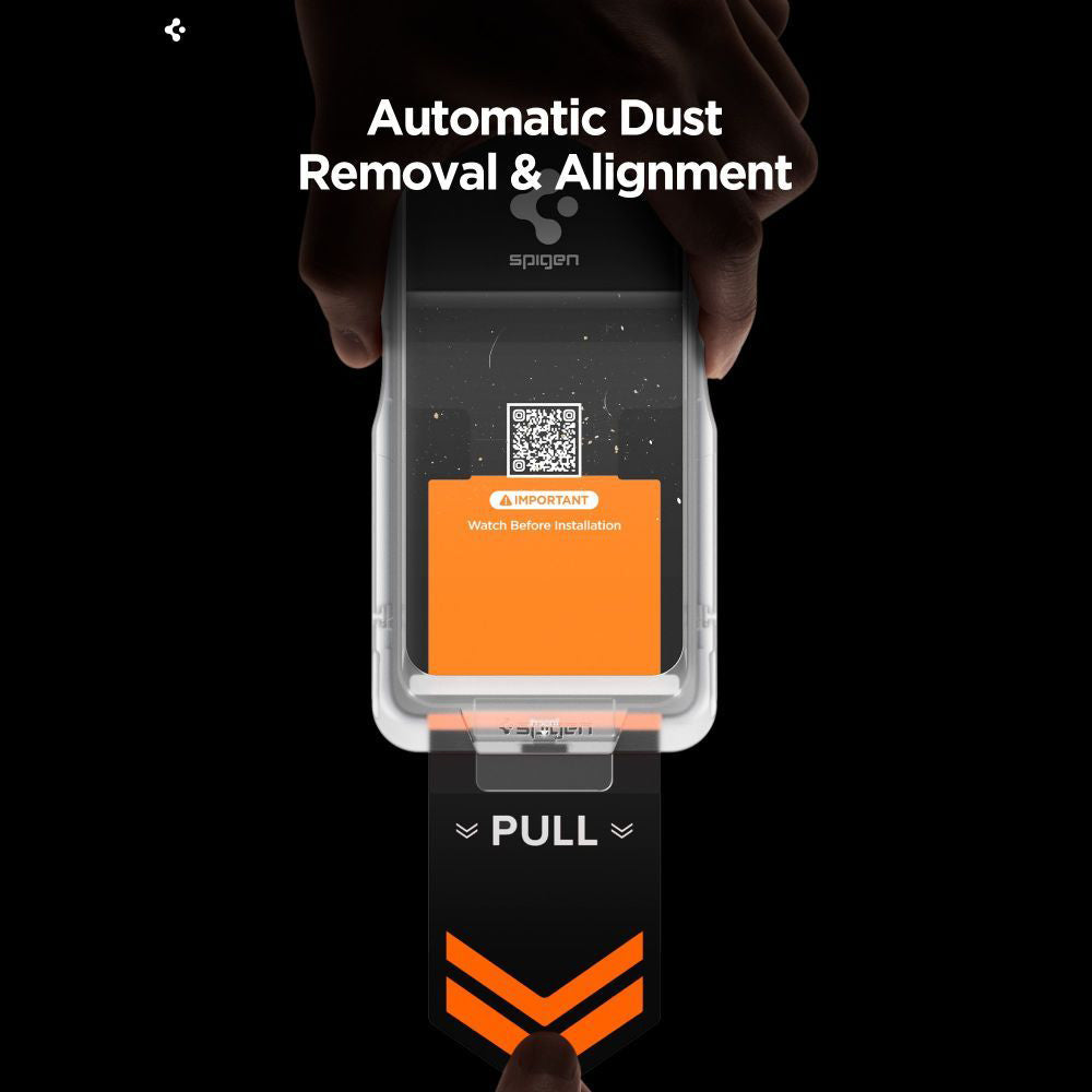 Spigen GlastR EZ FIT Pro HD Privacy Screen Protector for Samsung Galaxy S26 Plus S947, Tempered Glass, Full Glue, Set of 2 pieces AGL11085