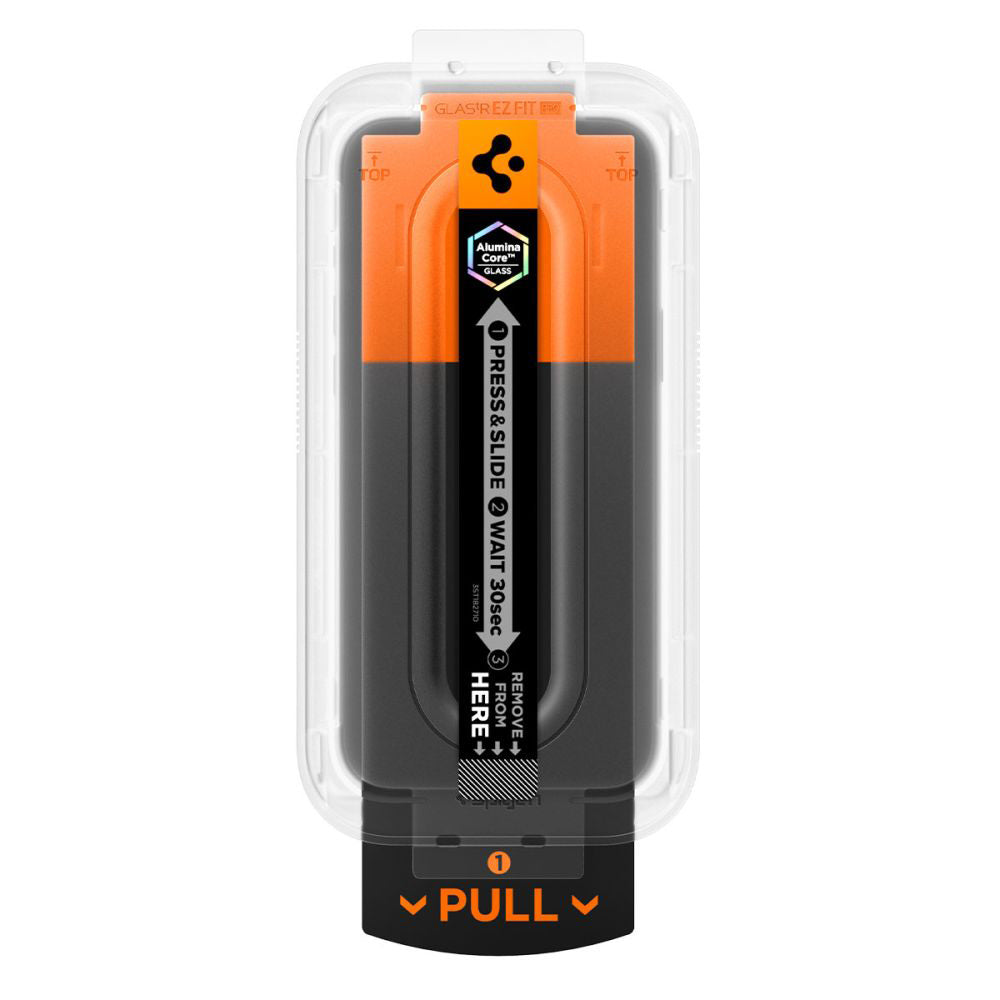 Spigen GlastR EZ FIT Pro Privacy Screen Protector for Apple iPhone 17 Pro / 17 / 16 Pro, Tempered Glass, Full Glue