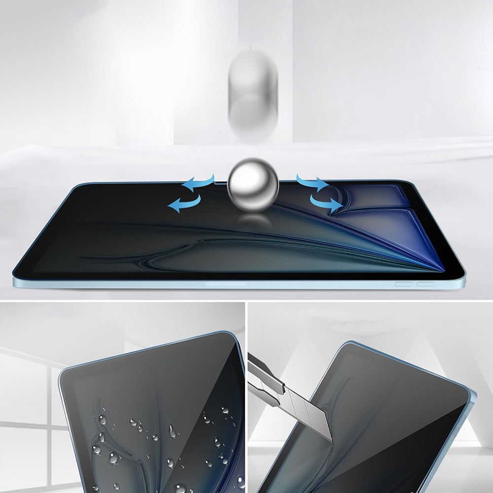 Privacy Screen Protector Techsuit ArmorGlass CrystalHD for Apple iPad 10.2 (2021), Tempered Glass, Full Glue, Set of 2 pieces