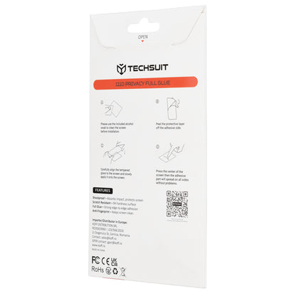 Privacy Techsuit Screen Protection Film for Xiaomi Poco F8 Ultra, Tempered Glass, Full Glue, 111D