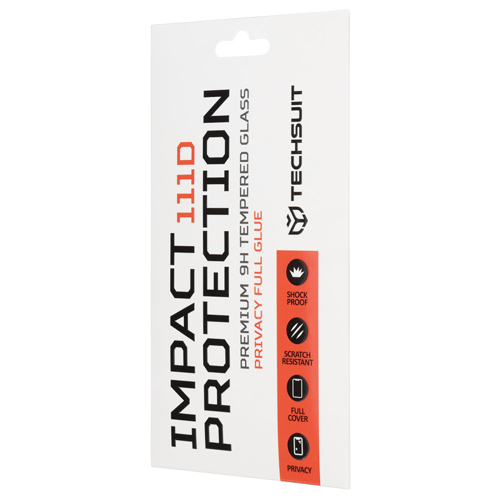 Privacy Techsuit Screen Protection Film for Xiaomi Poco F8 Ultra, Tempered Glass, Full Glue, 111D