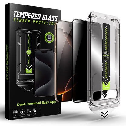 Privacy Screen Protector Techsuit TitanGlass for Apple iPhone 16 Pro Max, Tempered Glass, Full Glue