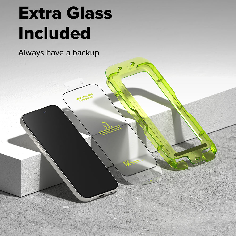 Ringke Easy Slide Screen Protector for Apple iPhone 17 Pro Max, Tempered Glass, Full Glue, Set of 2 pieces