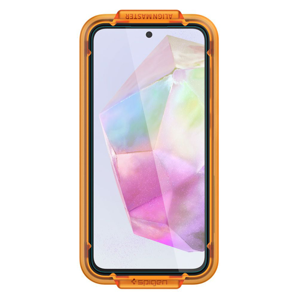 Spigen GlastR Align Master Screen Protector for Samsung Galaxy M35 / A35 5G A356, Tempered Glass, Full Glue, Set of 2 pieces AGL07772