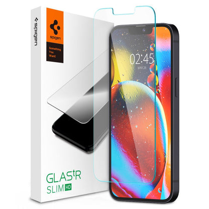 Spigen GlastR Slim Screen Protector for Apple iPhone 14 Plus / 13 Pro Max, Tempered Glass, Full Glue AGL03382