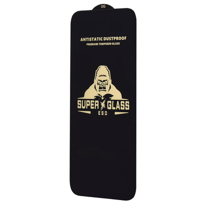Techsuit Screen Protector for Apple iPhone 15 Pro, Tempered Glass, Full Glue, Black