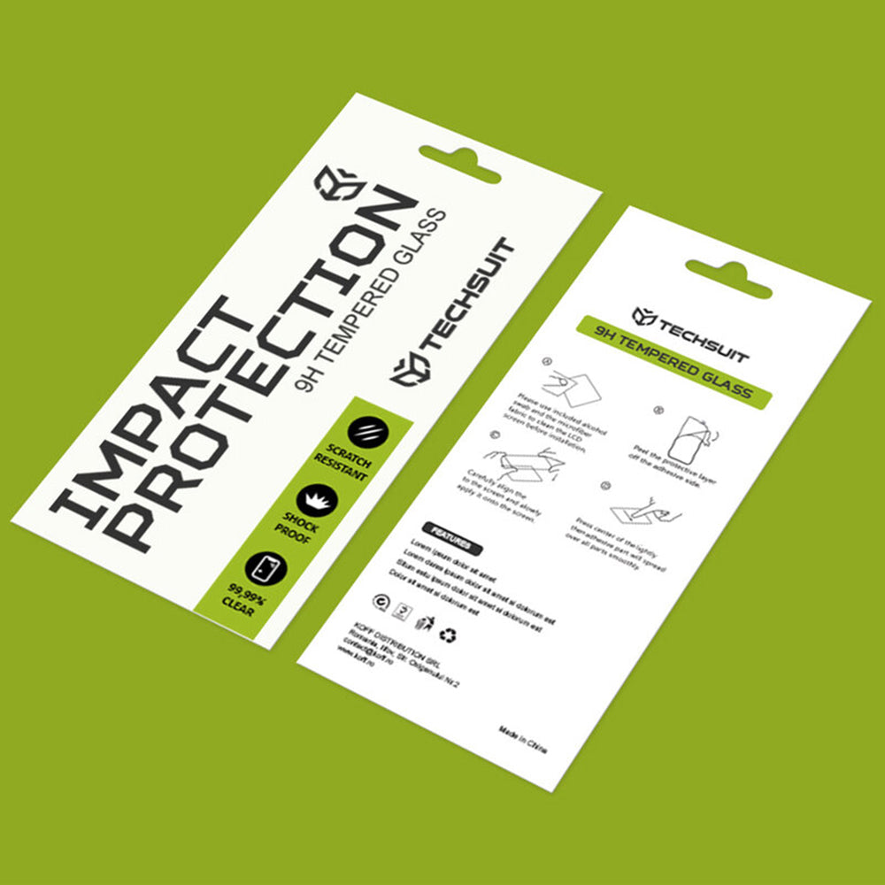 Techsuit Screen Protector for Oppo Reno15 Pro, Tempered Glass, Full Glue, 111D, Black