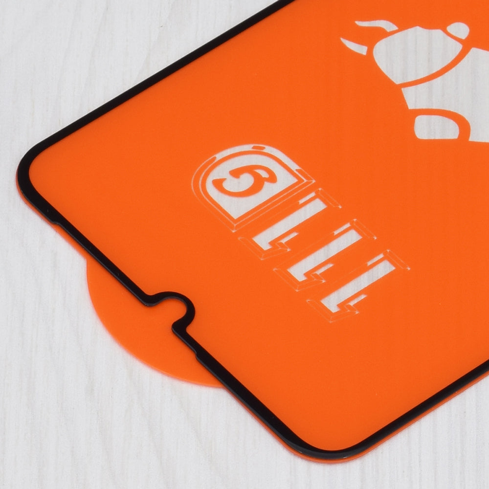 Techsuit Screen Protector for Realme C63 / C61, Tempered Glass, Full Glue, 111D, Black