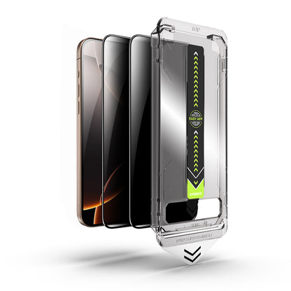 Privacy Screen Protector Techsuit TitanGlass for Apple iPhone 16 Plus / 15 Plus, Tempered Glass, Full Glue, Set of 2 pieces