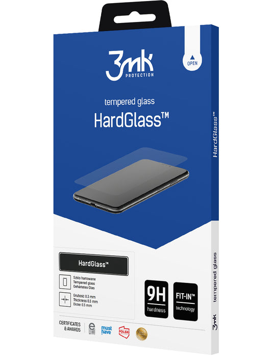 3MK HardGlass Screen Protector for Apple iPhone 14 Plus / 13 Pro Max, Tempered Glass, Full Glue