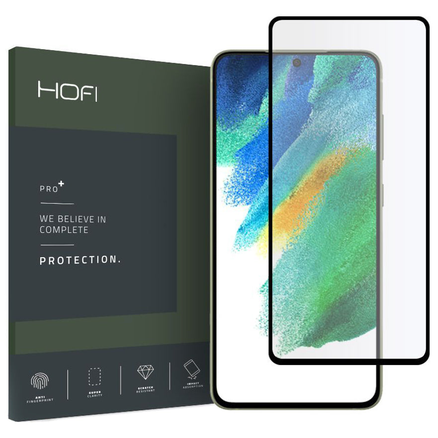 HOFI Screen Protector for Samsung Galaxy S21 FE 5G G990, Tempered Glass, Full Glue, Black HOFI181