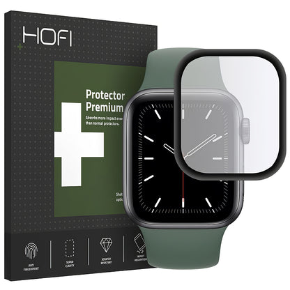 HOFI Hybrid Screen Protector for Apple Watch 44mm Series, Plastic, Black H0FI022BLK