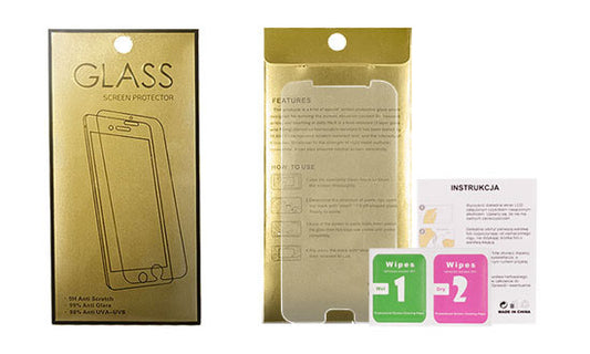 OEM Gold Edition Screen Protector for Samsung Galaxy A7 (2018) A750, Tempered Glass, Full Glue