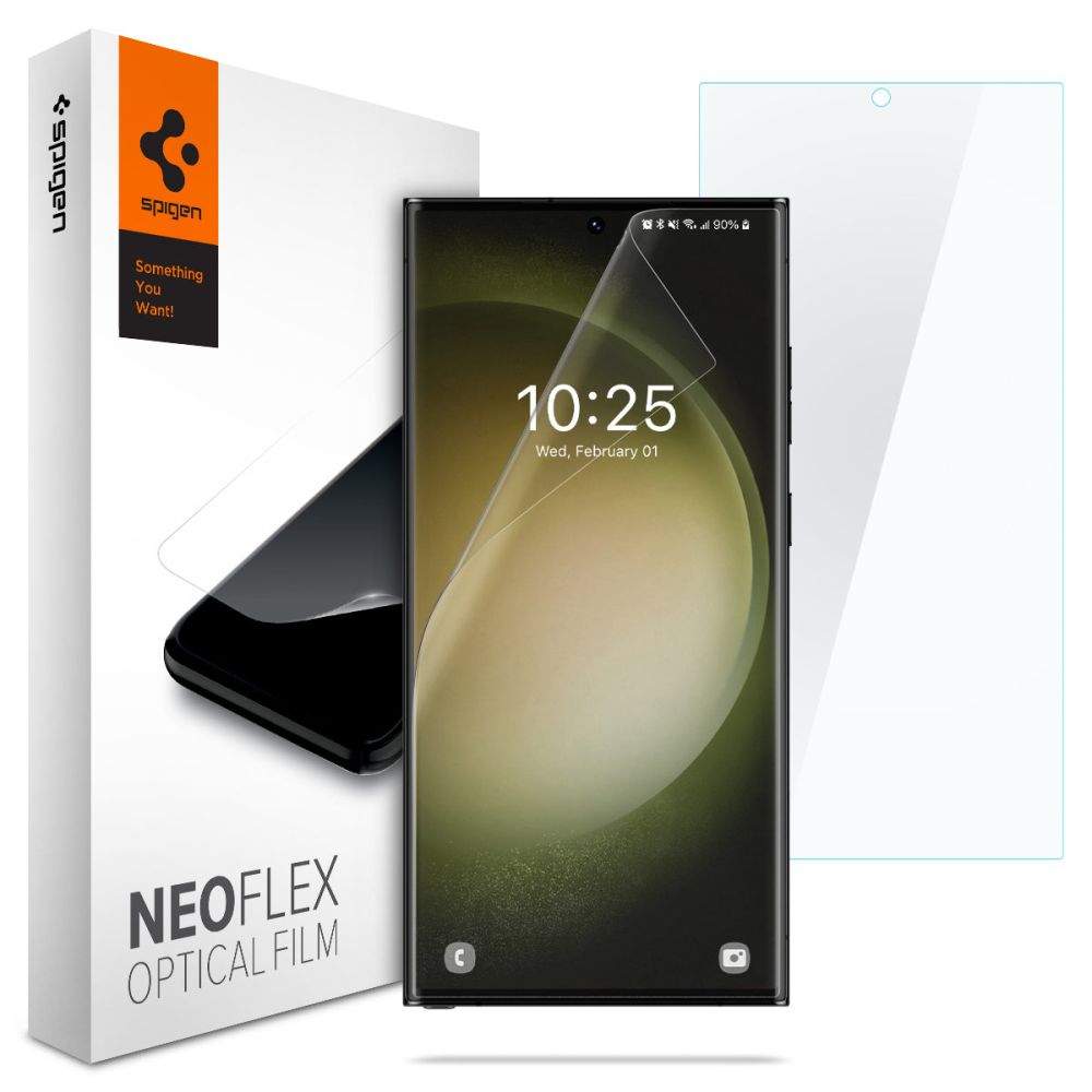 Spigen Neo Flex Screen Protector for Samsung Galaxy S23 Ultra S918, Plastic, Set of 2 pieces AFL05943