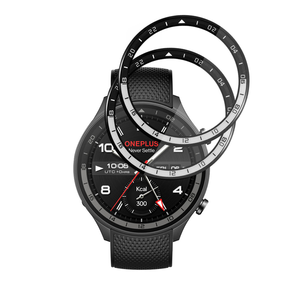 Techsuit Nano Flex Protection Film for OnePlus Watch 2R, Set of 2 Pieces, Plastic, Black
