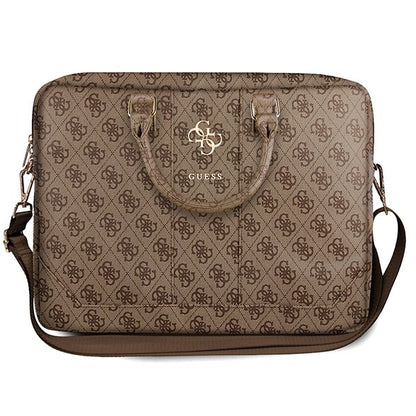 Guess 4G Metal Logo Bag for 15inch - 16inch Laptop, Brown