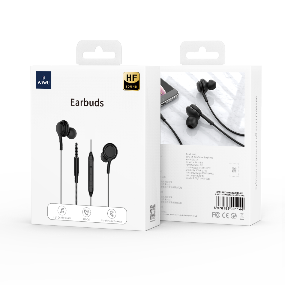 Handsfree 3.5mm WiWu EB310, Black