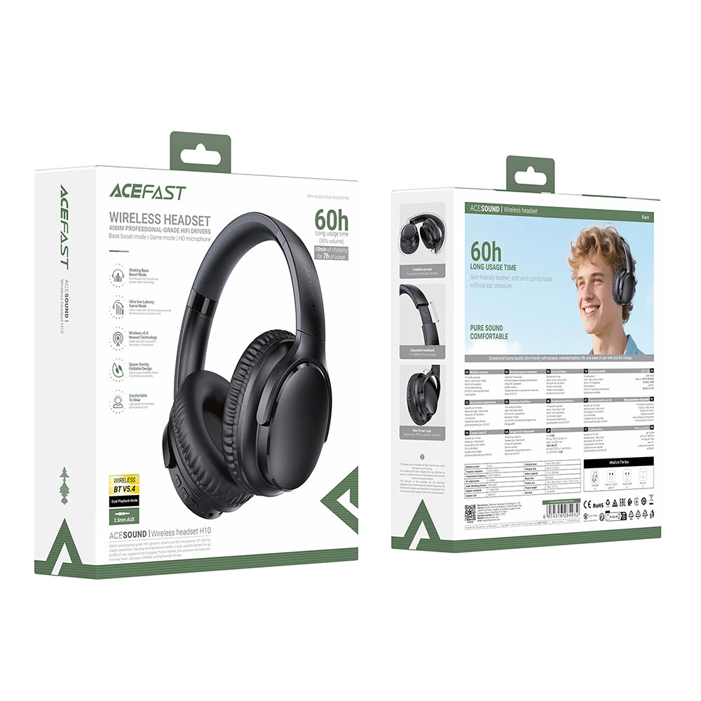 Acefast H10 Bluetooth Handsfree, A2DP, Black