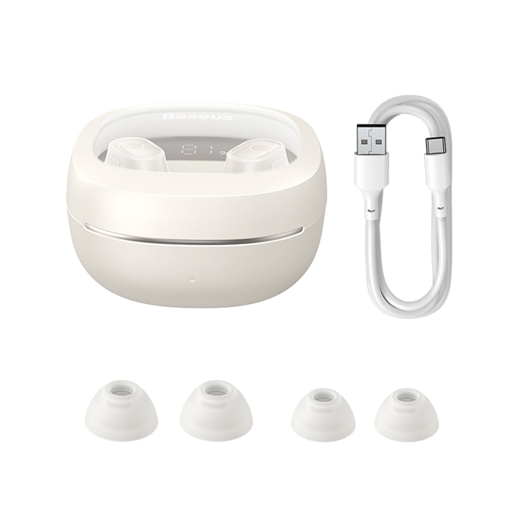 Handsfree Bluetooth Baseus WM02+, TWS, White NGTW370302