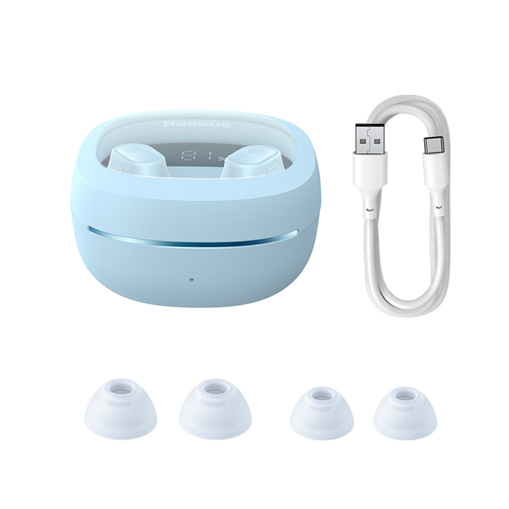 Handsfree Bluetooth Baseus WM02+, TWS, Blue NGTW370303