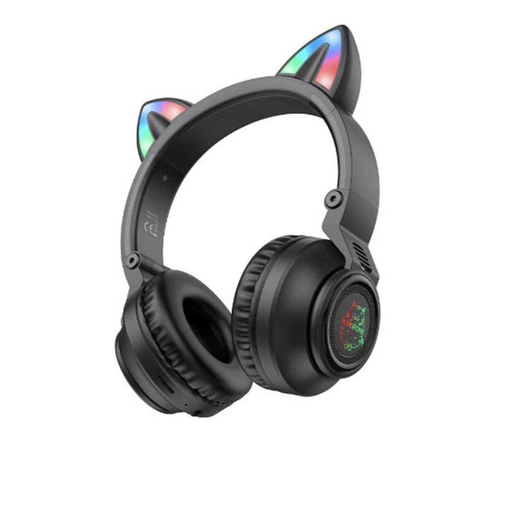 Handsfree Bluetooth Borofone BO18 Cat Ear, A2DP, Black