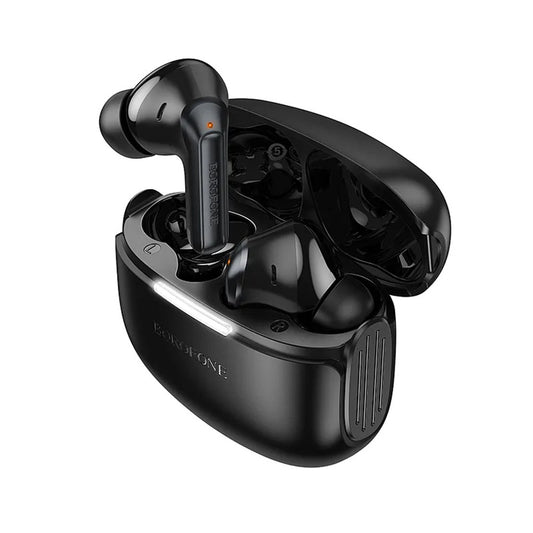 Handsfree Bluetooth Borofone FQ9 Plus Peaceful, TWS, ANC, Black