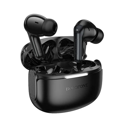 Handsfree Bluetooth Borofone FQ9 Plus Peaceful, TWS, ANC, Black