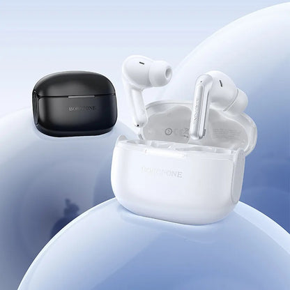 Handsfree Bluetooth Borofone FQ9 Plus Peaceful, TWS, ANC, Black