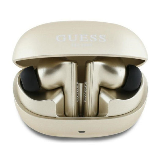 Handsfree Bluetooth Guess Capsule Printed Logo, TWS, ANC, Gold