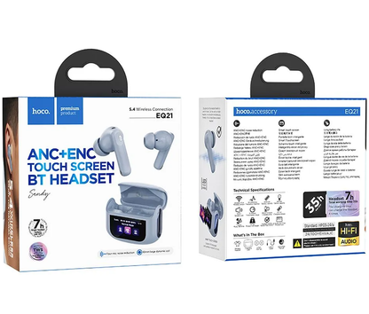 HOCO EQ21 Bluetooth Handsfree, TWS, ANC, Blue