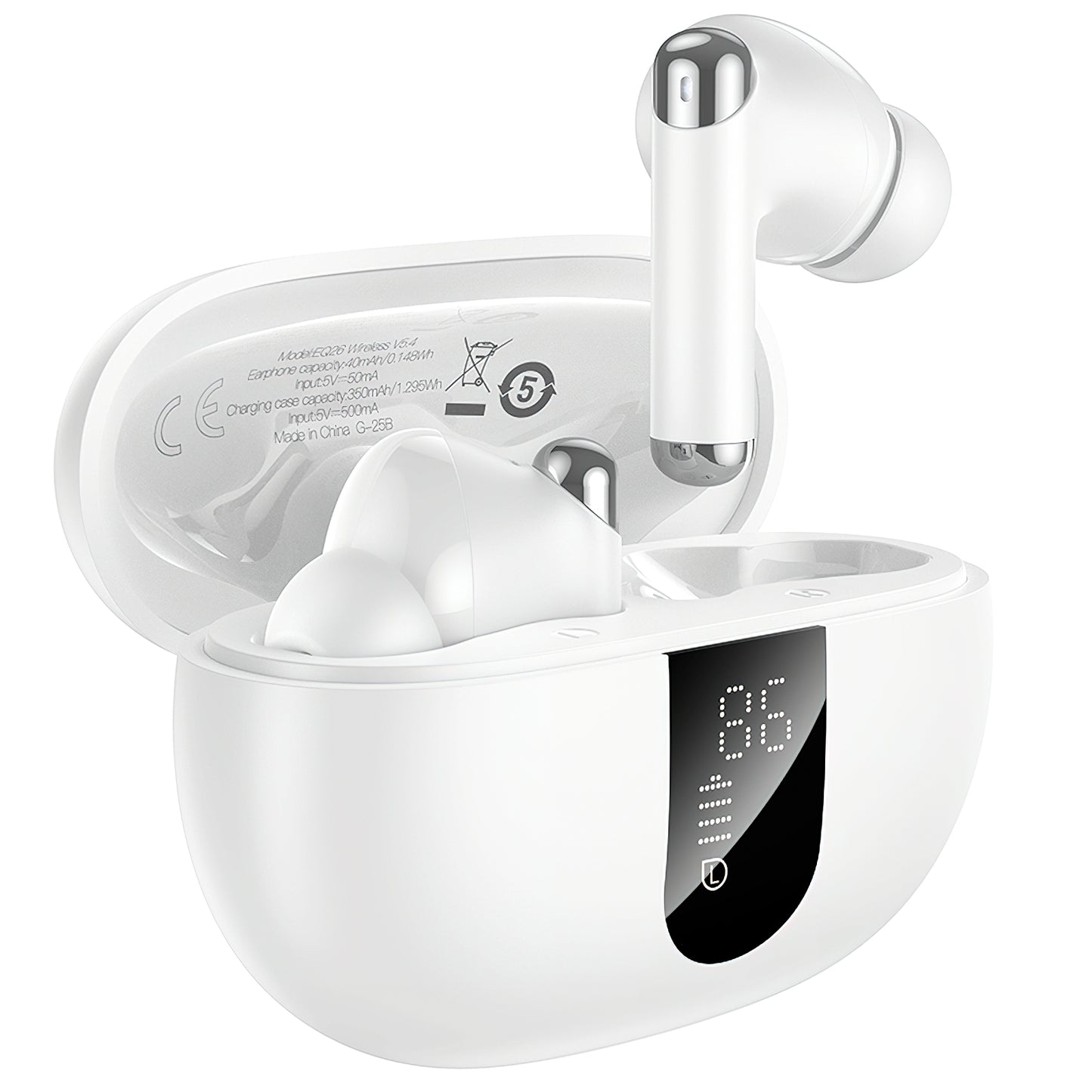 HOCO EQ26 Bluetooth Handsfree, TWS, ANC, White