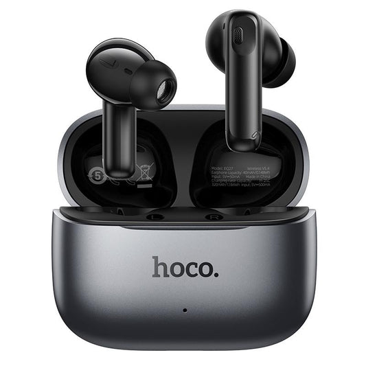 Bluetooth Handsfree HOCO EQ27 AI Translation, TWS, ANC, Gray