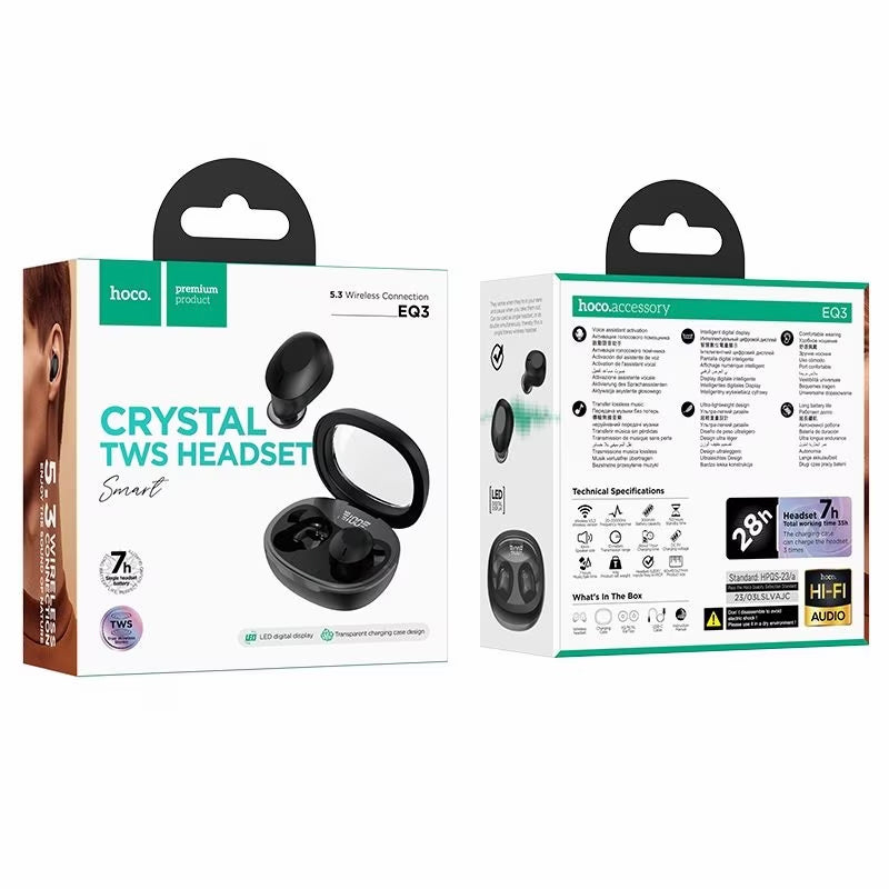 HOCO EQ3 Bluetooth Handsfree, TWS, Black